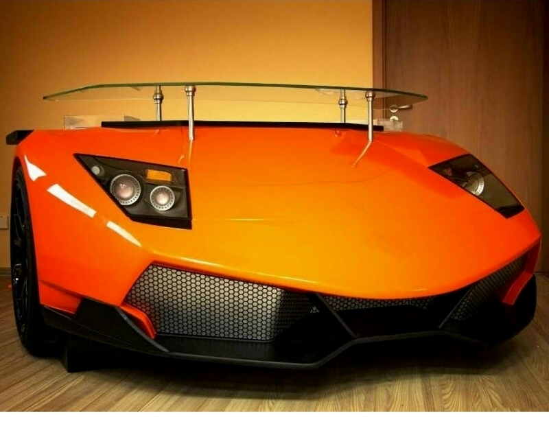 Custom Made Car Office Desk Made For Lamborghini Car Show Room 